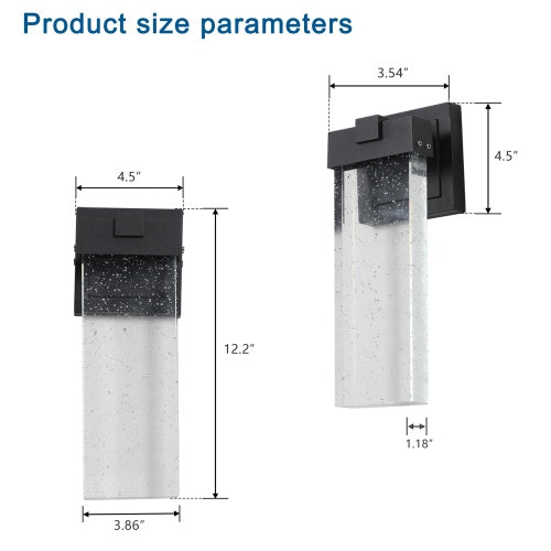 Outdoor Waterproof Transparent LED Crystal Wall Light Supports Many Types Of Bulb-2 Packs With Light Sensitivity Unavailable Platforms- Temu