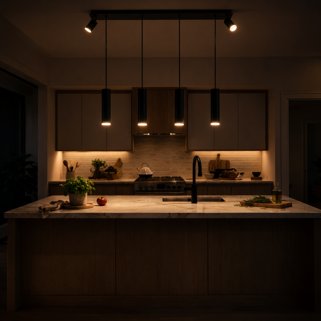 Angelina | 6-Light Linear Pendant — Matte Black, 39"