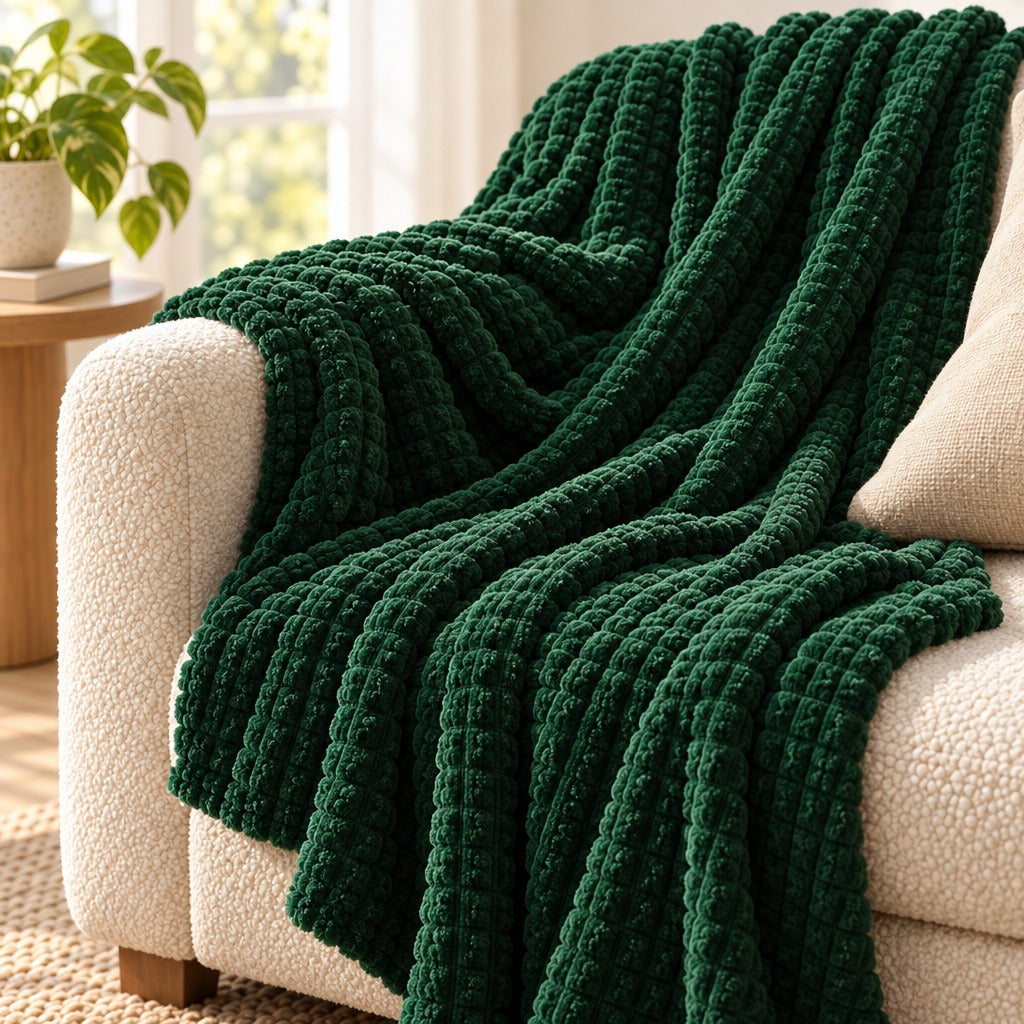 Fleece Throw Blanket shown in real use