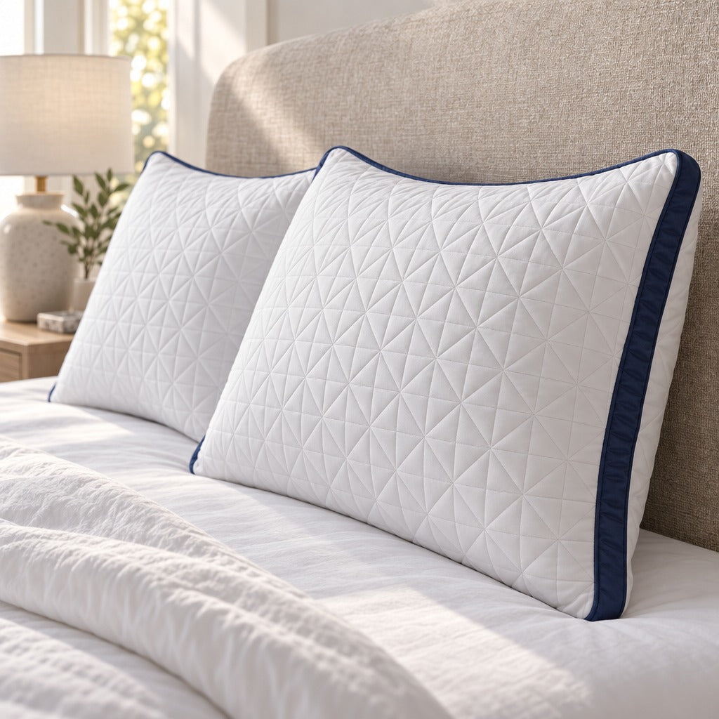 Gusseted Bed Pillows Standard Size shown in real use