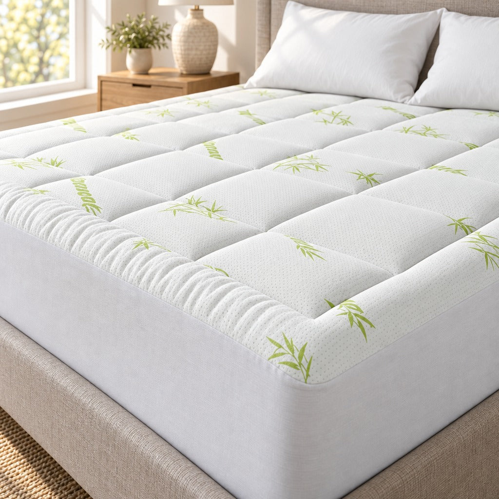 Mattress Protector Pad Full Size shown in real use