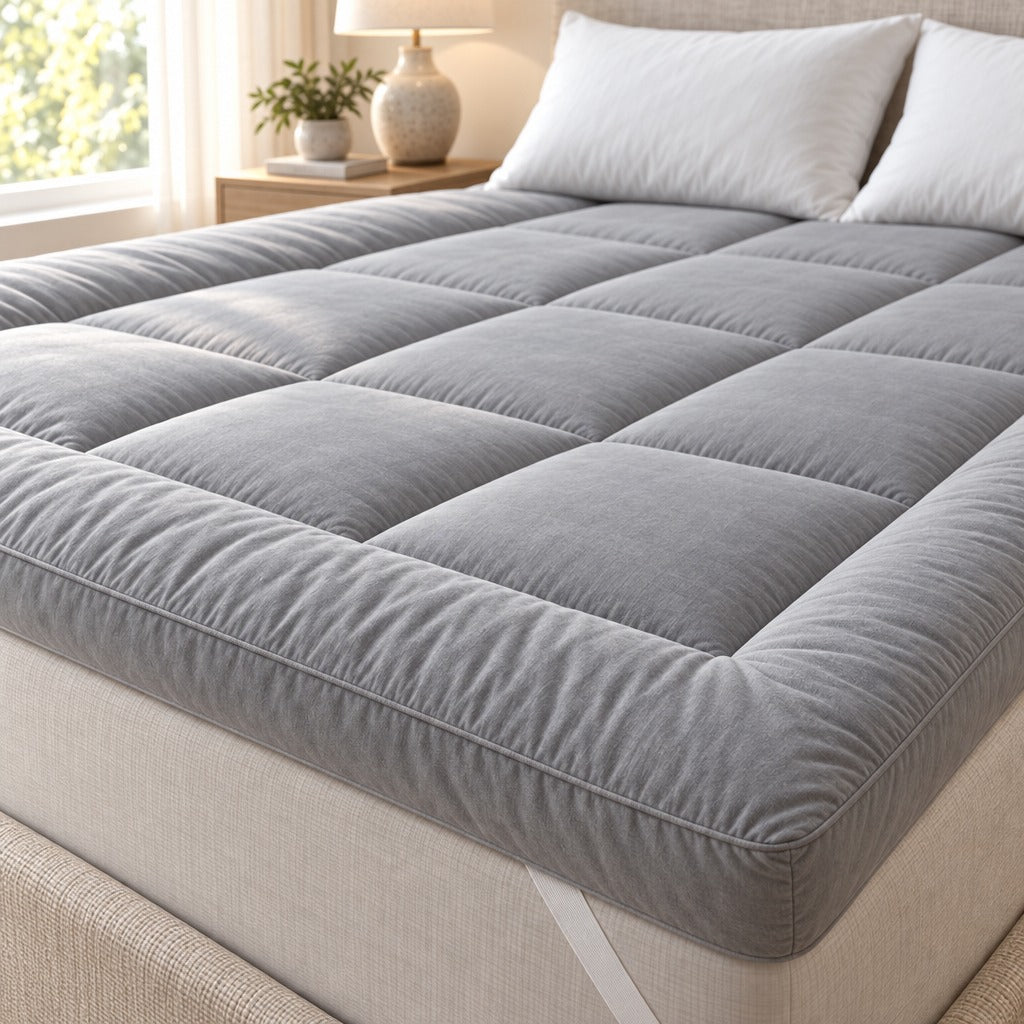 Mattress Topper Pad Queen shown in real use