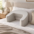 Reading Pillow with Arms, Arc Backrest Pillow for Sitting Up in Bed, on the Sofa or Floor, Doubles as a Knee Desk, 22.4 x 20.9 x 12.2 Inch