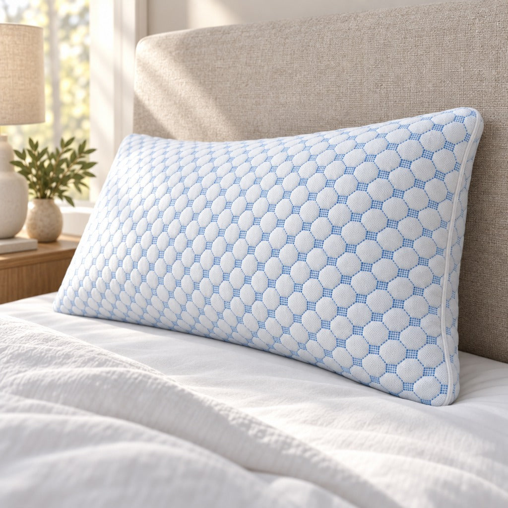 Shredded Memory Foam Pillow shown in real use